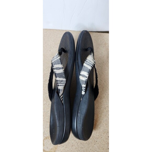 Vionic Tide II Womens‎ Black-White Toe Post Stylish Flip Flop Flats Zebra - Picture 6 of 14